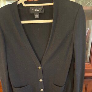 Classic St John black cardigan